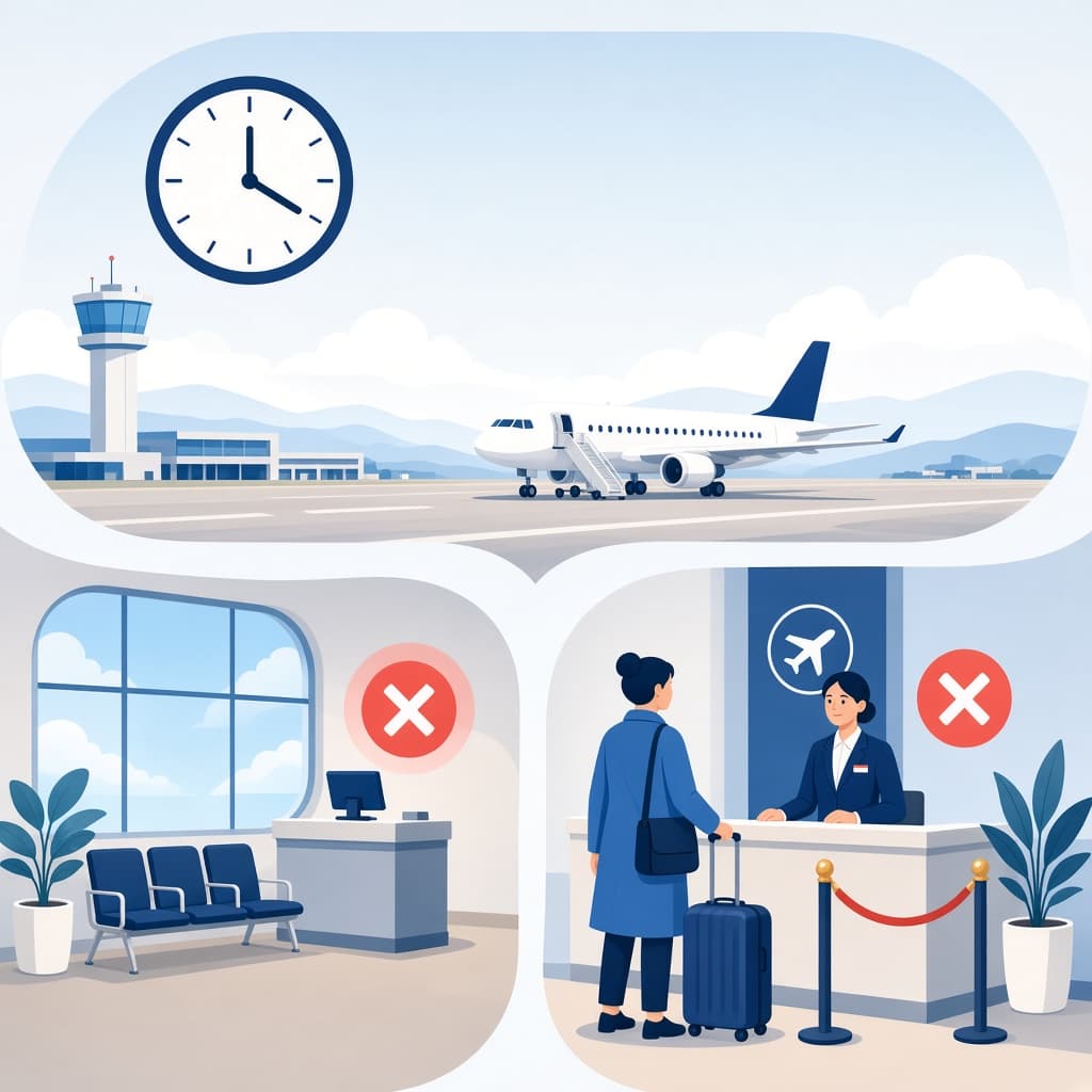 Ilustrație: întârziere, anulare și refuz la îmbarcare